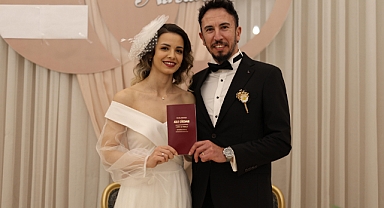 Gülsüm Kale ve Hasan Balcıoğlu çiftinin mutlu günü