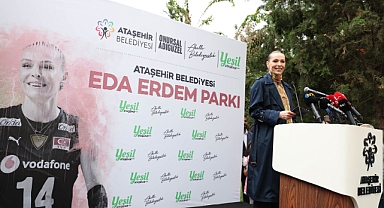Ataşehir'de Eda Erdem'in isminin verildiği park ile voleybol sahası açıldı