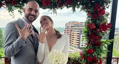 Mustafa Kılınç ve Sara Lozo çiftinin mutlu günü