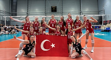 U18 Kadın Milli Takımımızdan Letonya'ya set yok